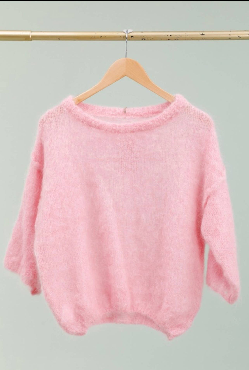 Mohair-Pullover - Rosa - One Size