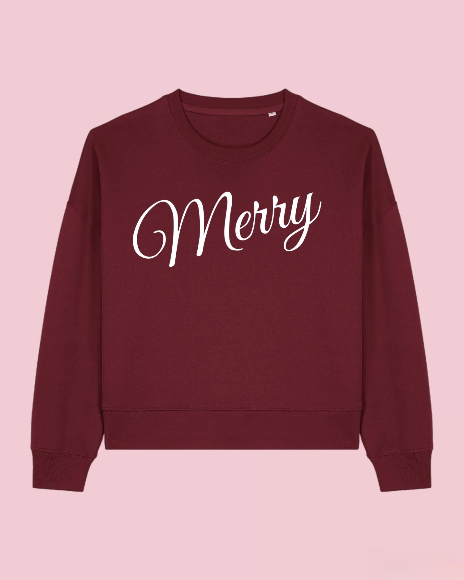 Sweatshirt MERRY- bordeaux- weiß