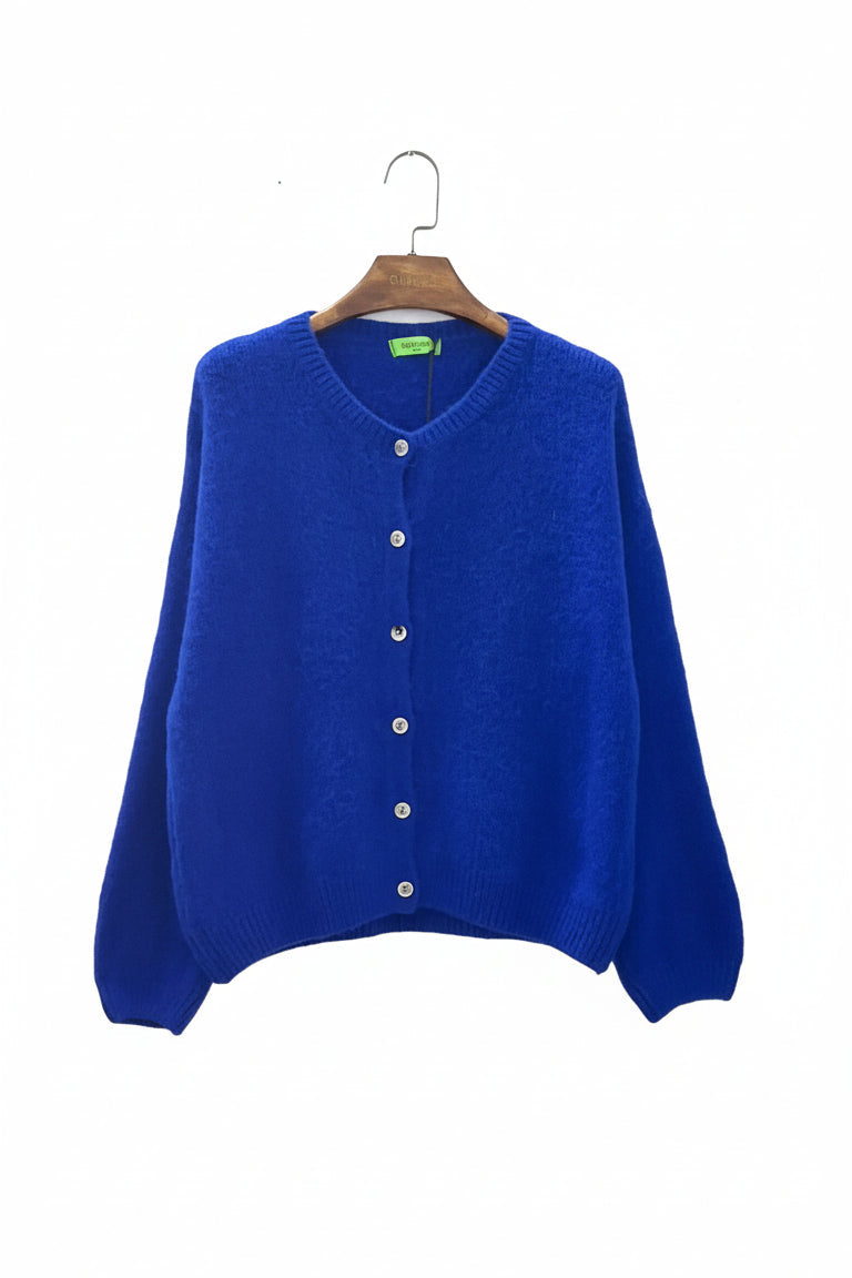 Isemarkt Cardigan aus Baby-Alpaka : kobaltblau