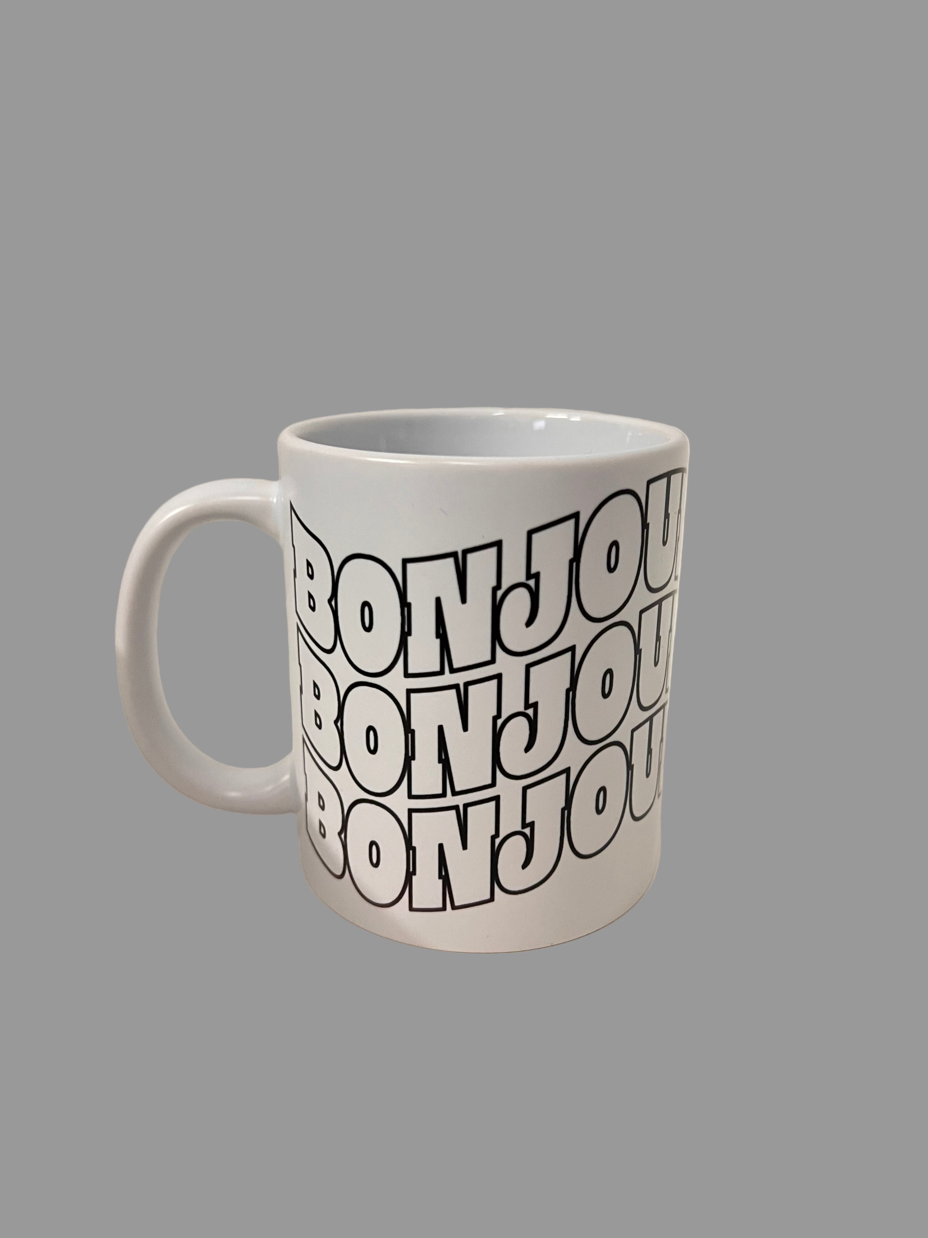 Tasse BONJOUR- black & white