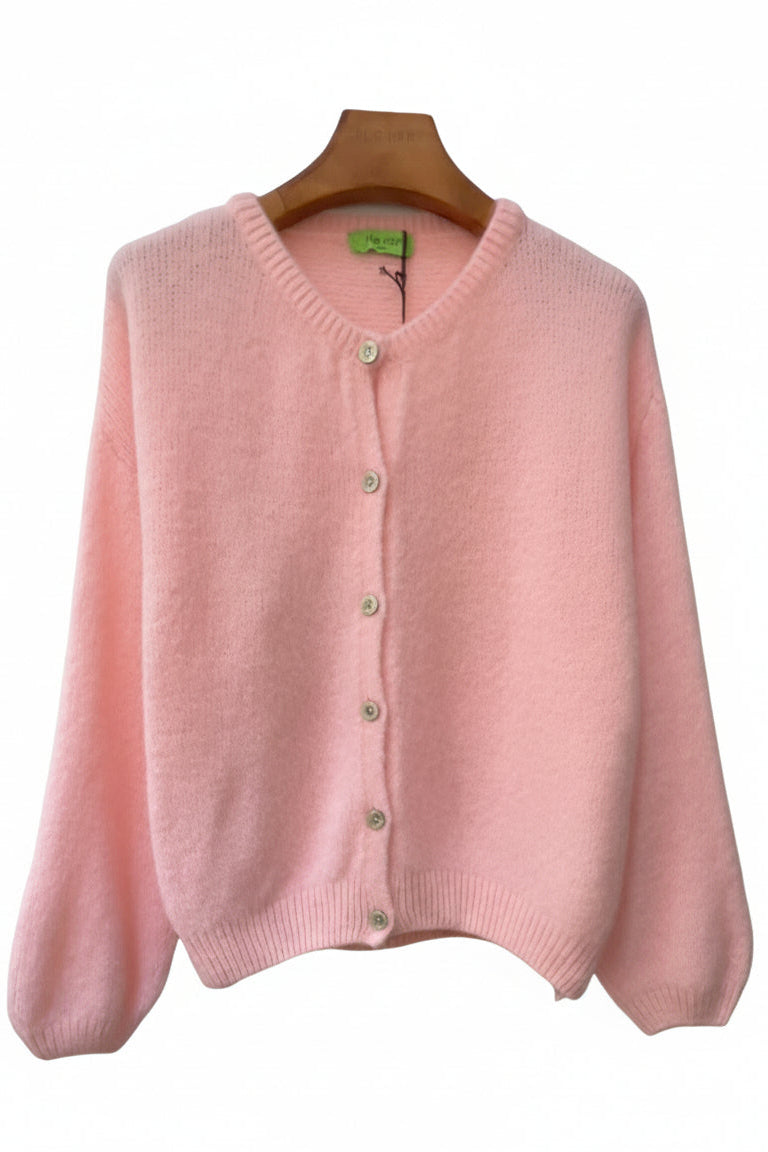 Isemarkt Cardigan aus Baby-Alpaka / rosa