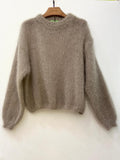 Mohair-Pullover - BEIGE- One Size