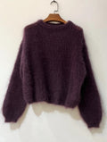 Mohair-Pullover - PLUM - One Size