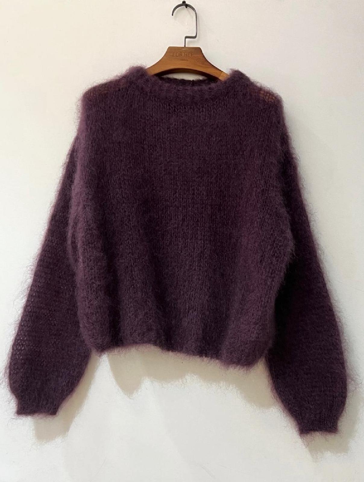 Mohair-Pullover - PLUM - One Size