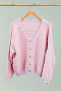 Isemarkt Cardigan - rosa/flieder