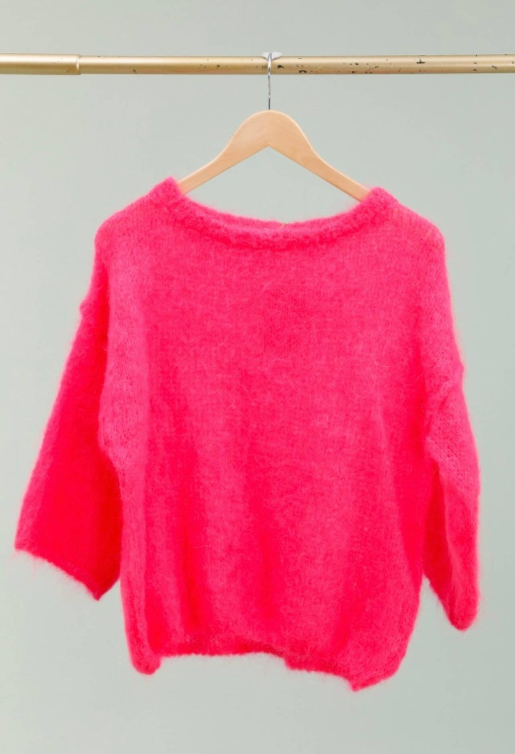 Mohair-Pullover - Fuchsia - One Size