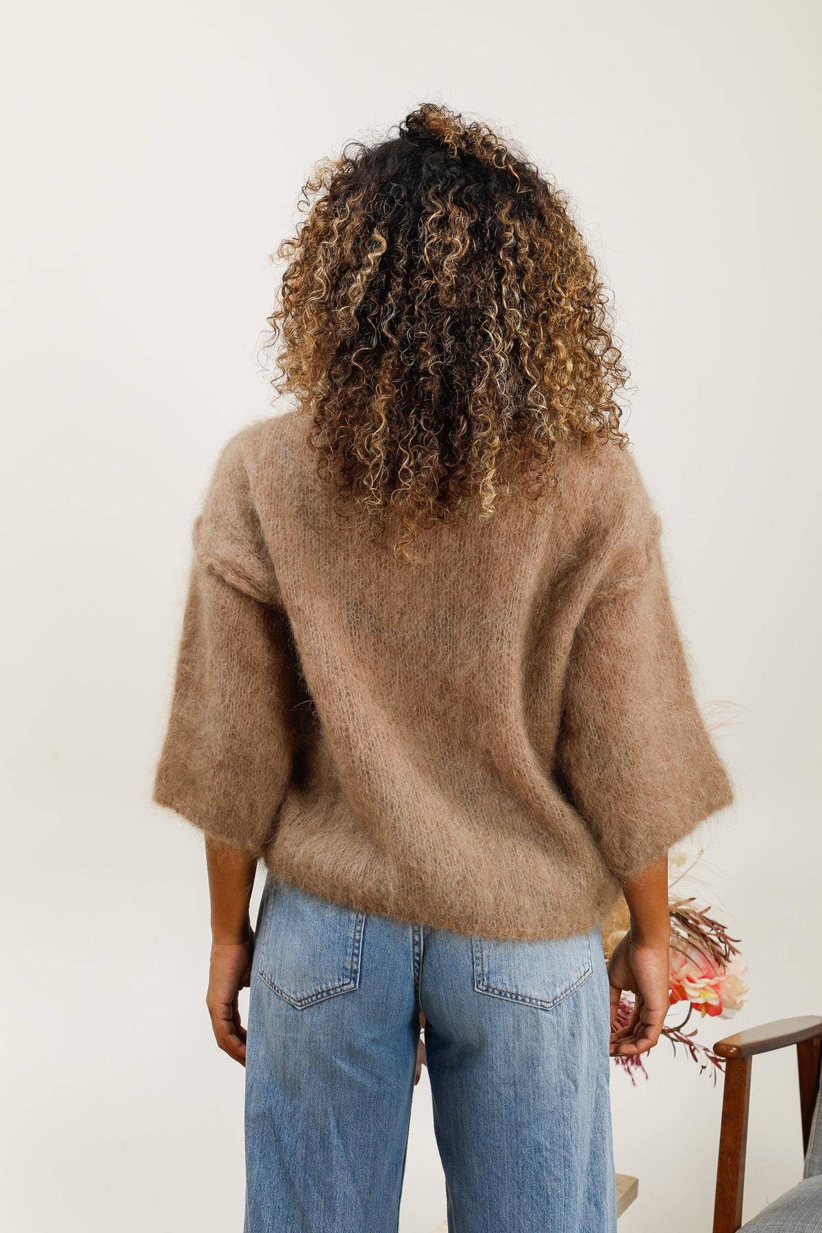 Mohair-Pullover - Kamel - One Size