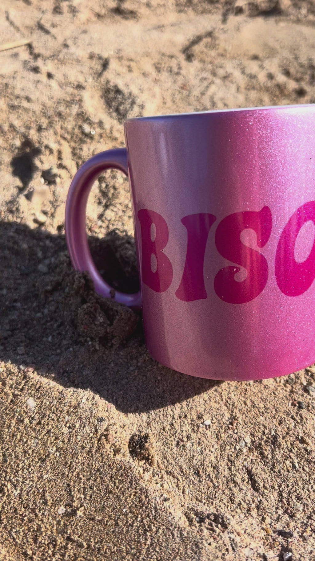 Tasse BISOUS - pink glitzer